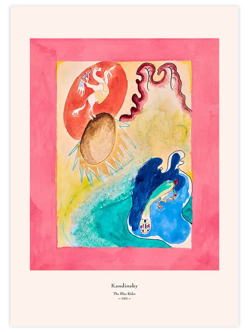 Kandinsky Mavi Süvari VI - Art Print Ünlü Ressamlar Poster
