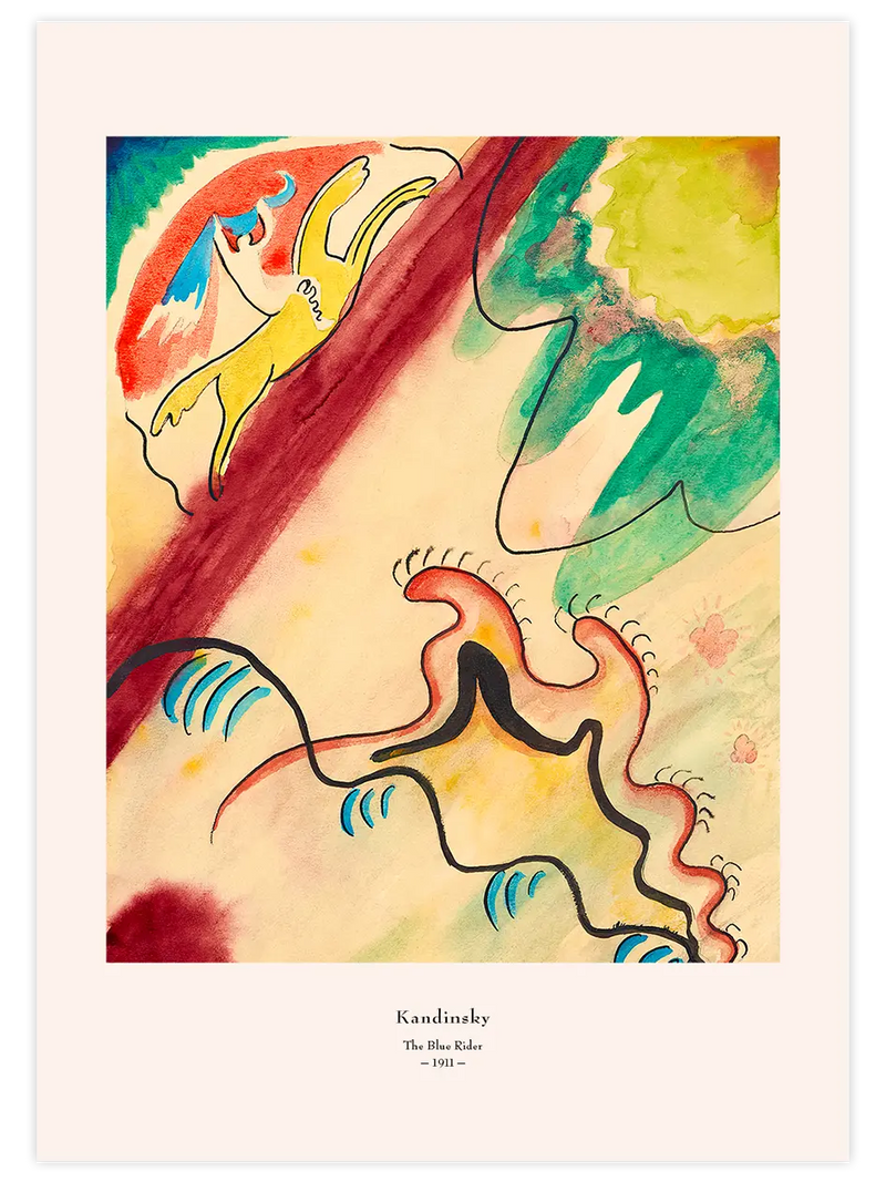 Kandinsky The Blue Rider - Art Print Ünlü Ressamlar Poster