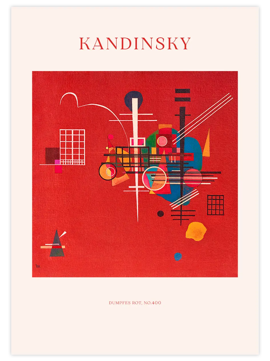 Kandinsky Dumpfes Rot, No.400 - Art Print Ünlü Ressamlar Poster