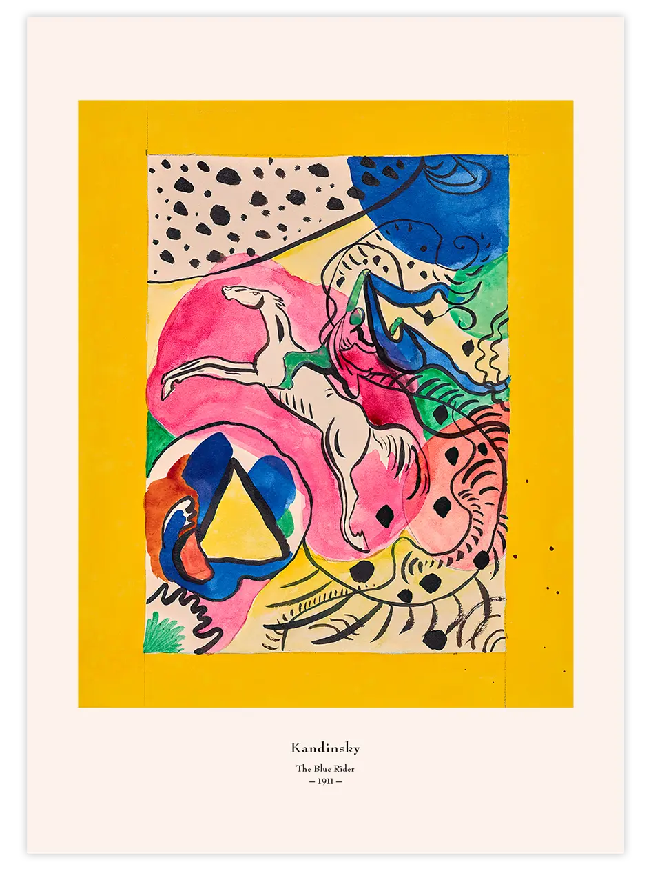 Kandinsky The Blue Rider - Art Print Ünlü Ressamlar Poster