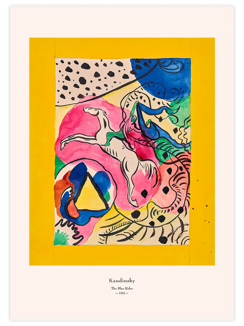Kandinsky The Blue Rider - Art Print Ünlü Ressamlar Poster