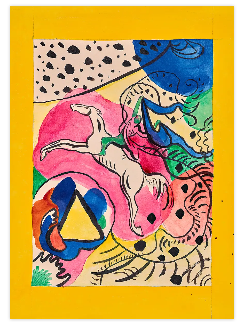 Kandinsky The Blue Rider - Art Print Ünlü Ressamlar Poster