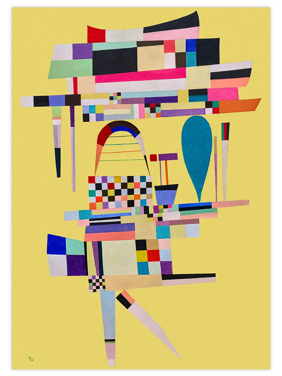 Kandinsky Yellow Painting - Art Print Ürün ana görseli