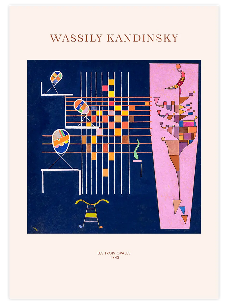 Kandinsky Les Trois Ovales - Art Print Ünlü Ressamlar Poster