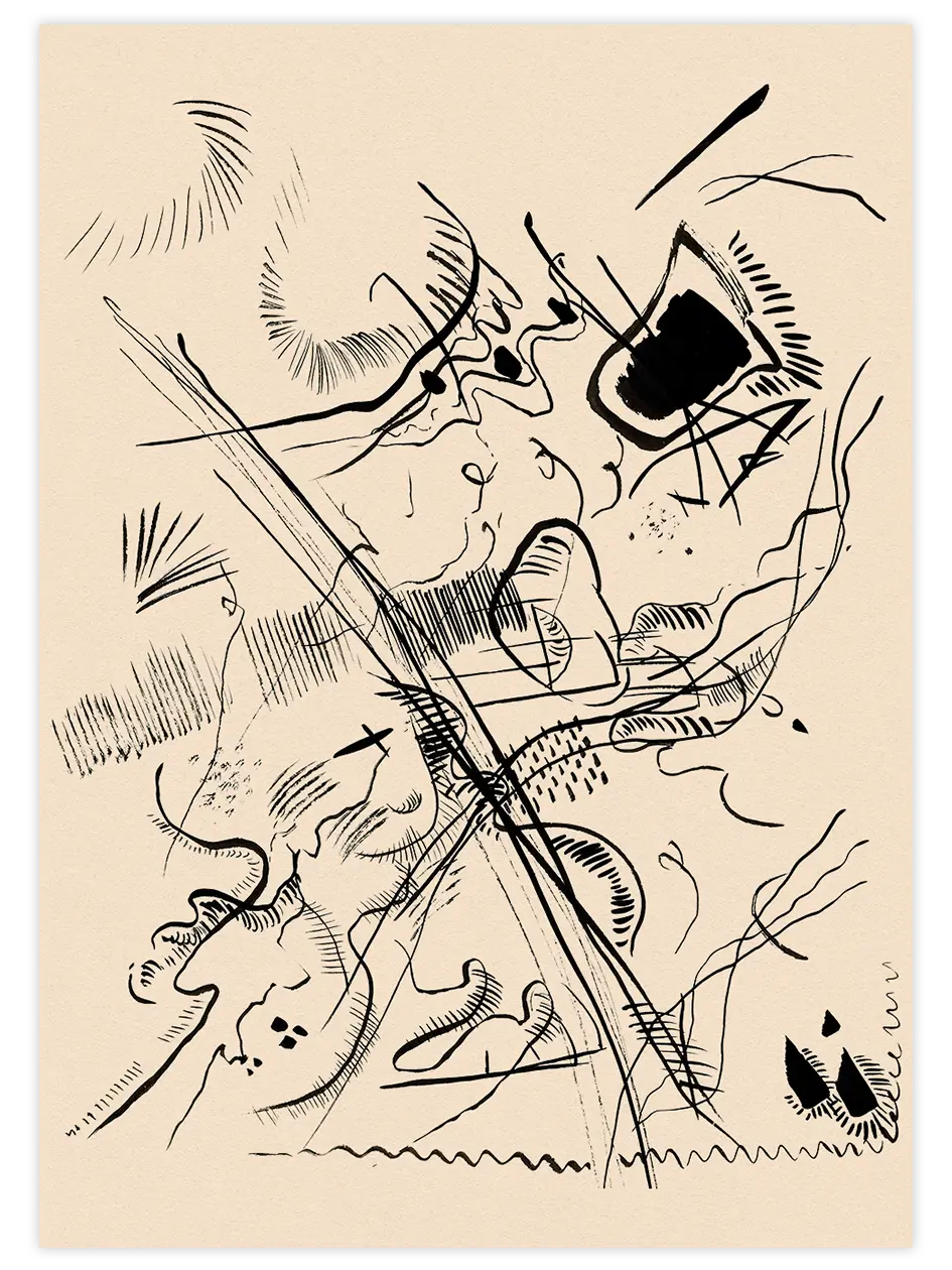 Kandinsky Sketch N1 - Art Print Ünlü Ressamlar Poster