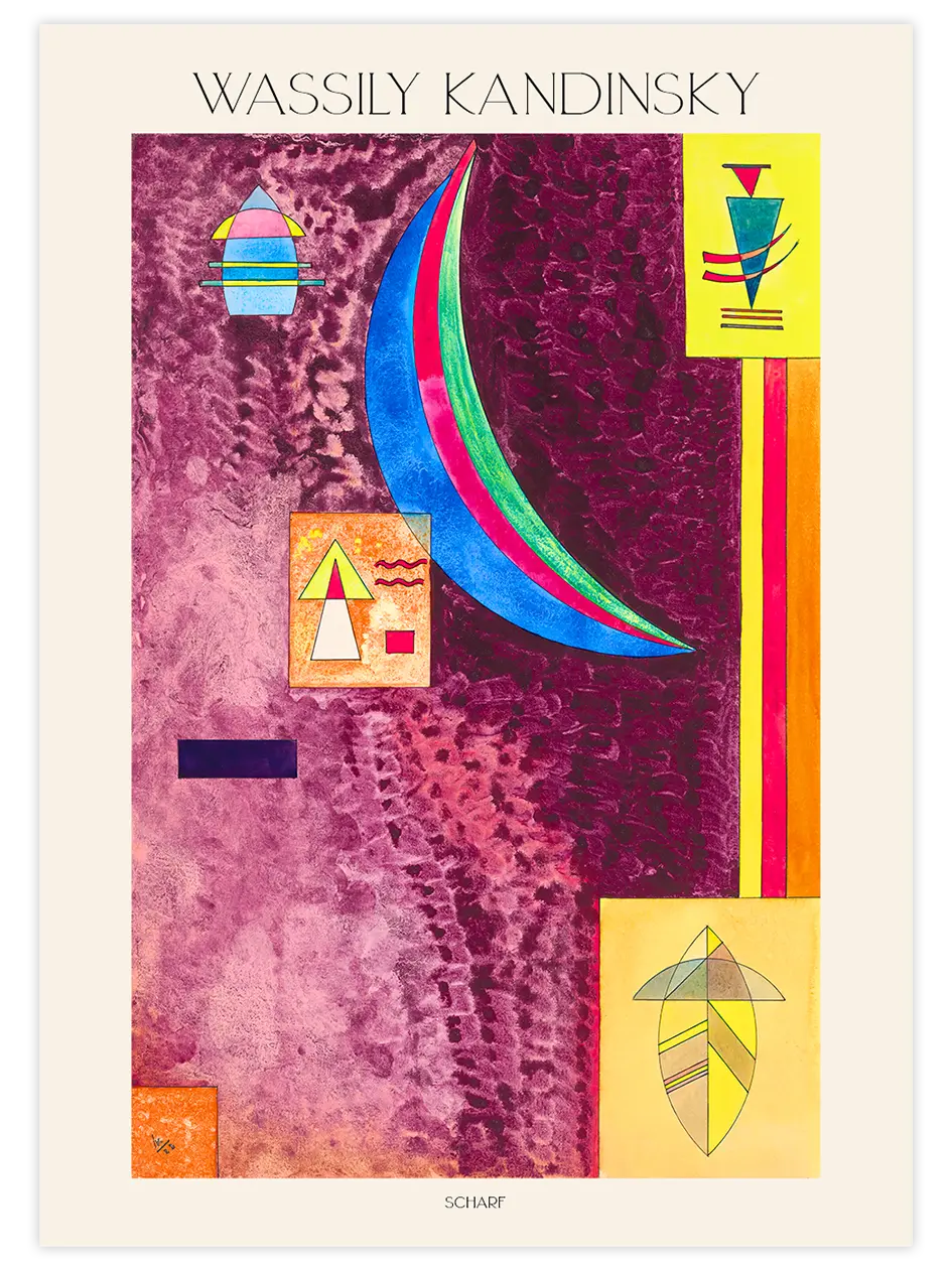 Kandinsky Scharf - Art Print Ünlü Ressamlar Poster