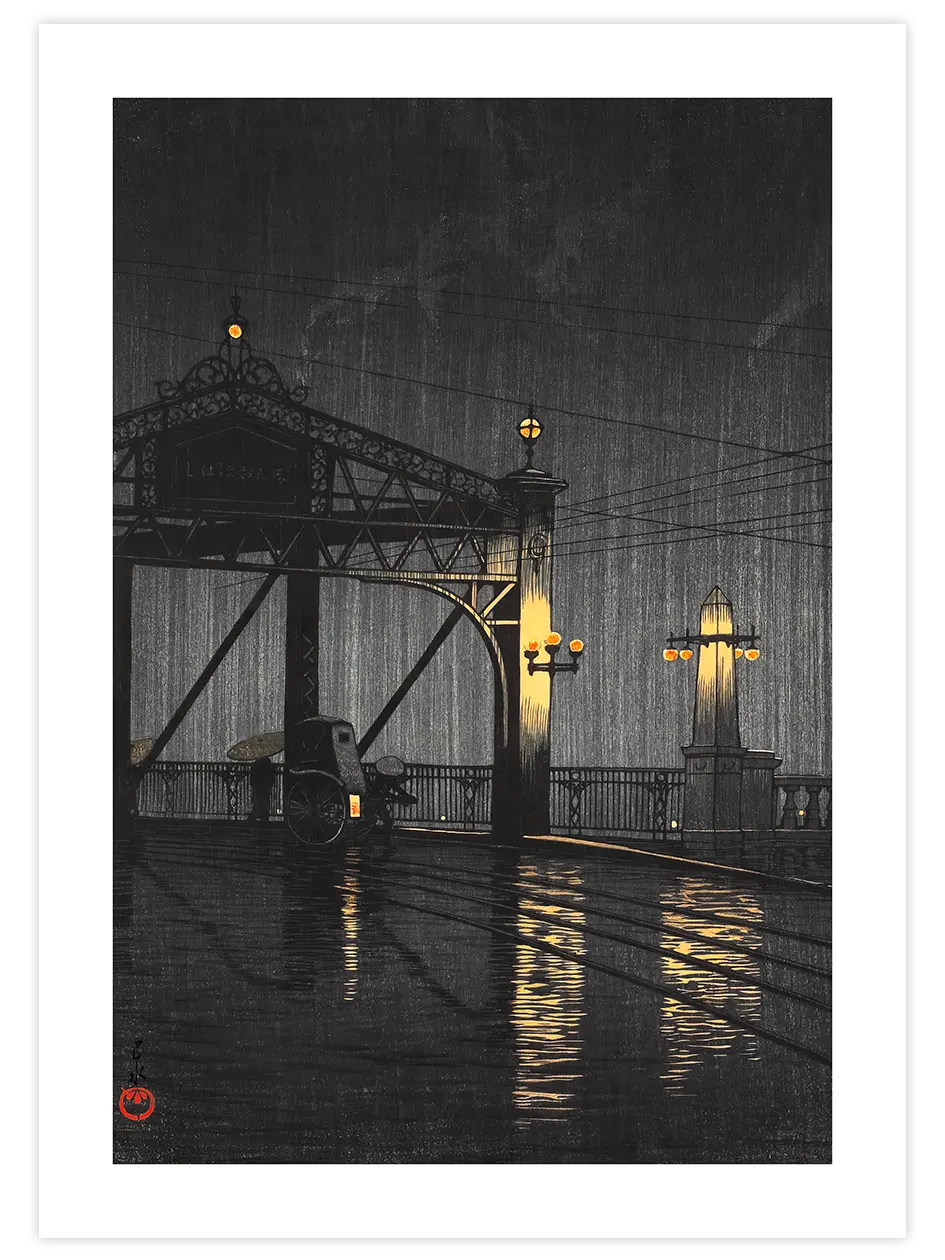 Kawase Shin Ohashi Bridge - Art Print Ünlü Ressamlar Poster