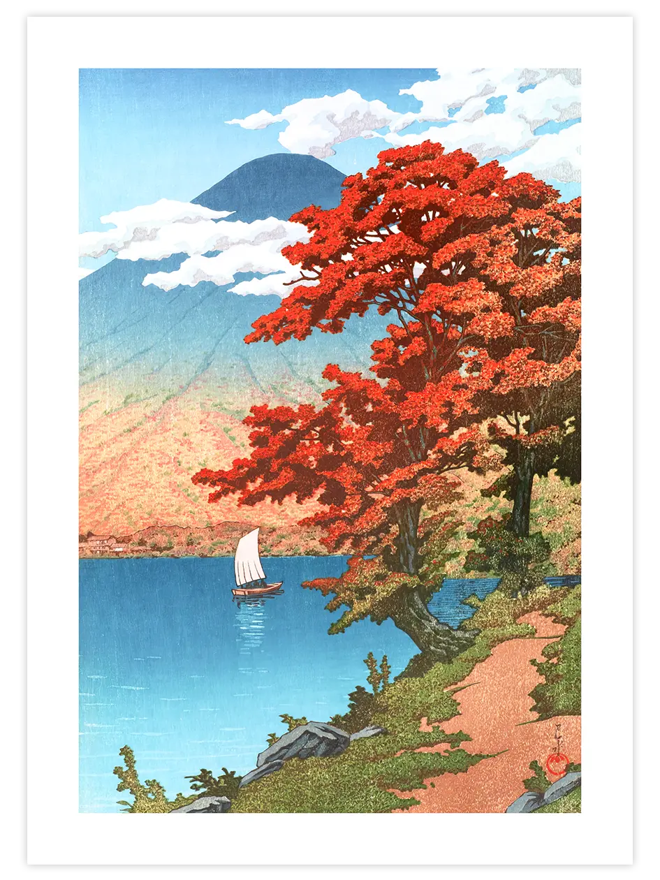 Kawase Lake Chūzenji at Nikko - Art Print Ünlü Ressamlar Poster