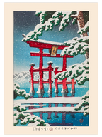 Kawase Miyajima in Snow - Art Print