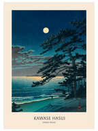 Kawase Spring Moon at Ninomiya Beach - Art Print