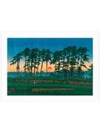 Kawase Sunset at Ichinokura, Ikegami - Art Print