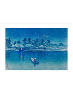 Kawase Ushibori in Snow - Art Print