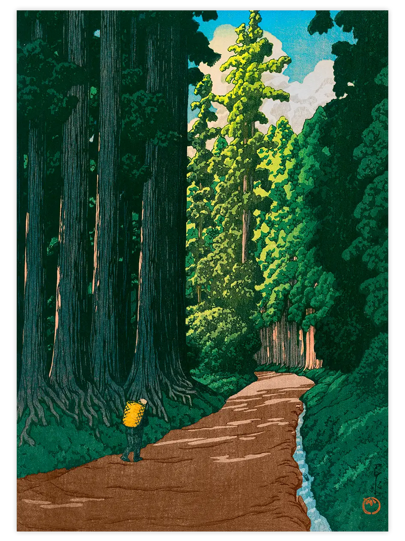 Kawase The Road to Nikko - Art Print Ünlü Ressamlar Poster