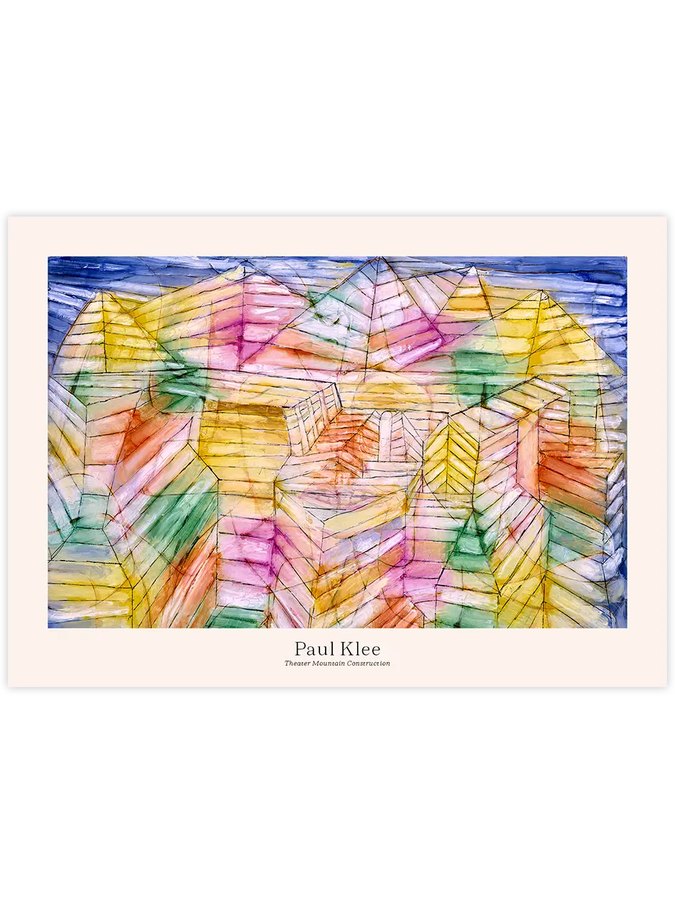 Klee Tiyatro Dağ İnşaat - Art Print Ünlü Ressamlar Poster