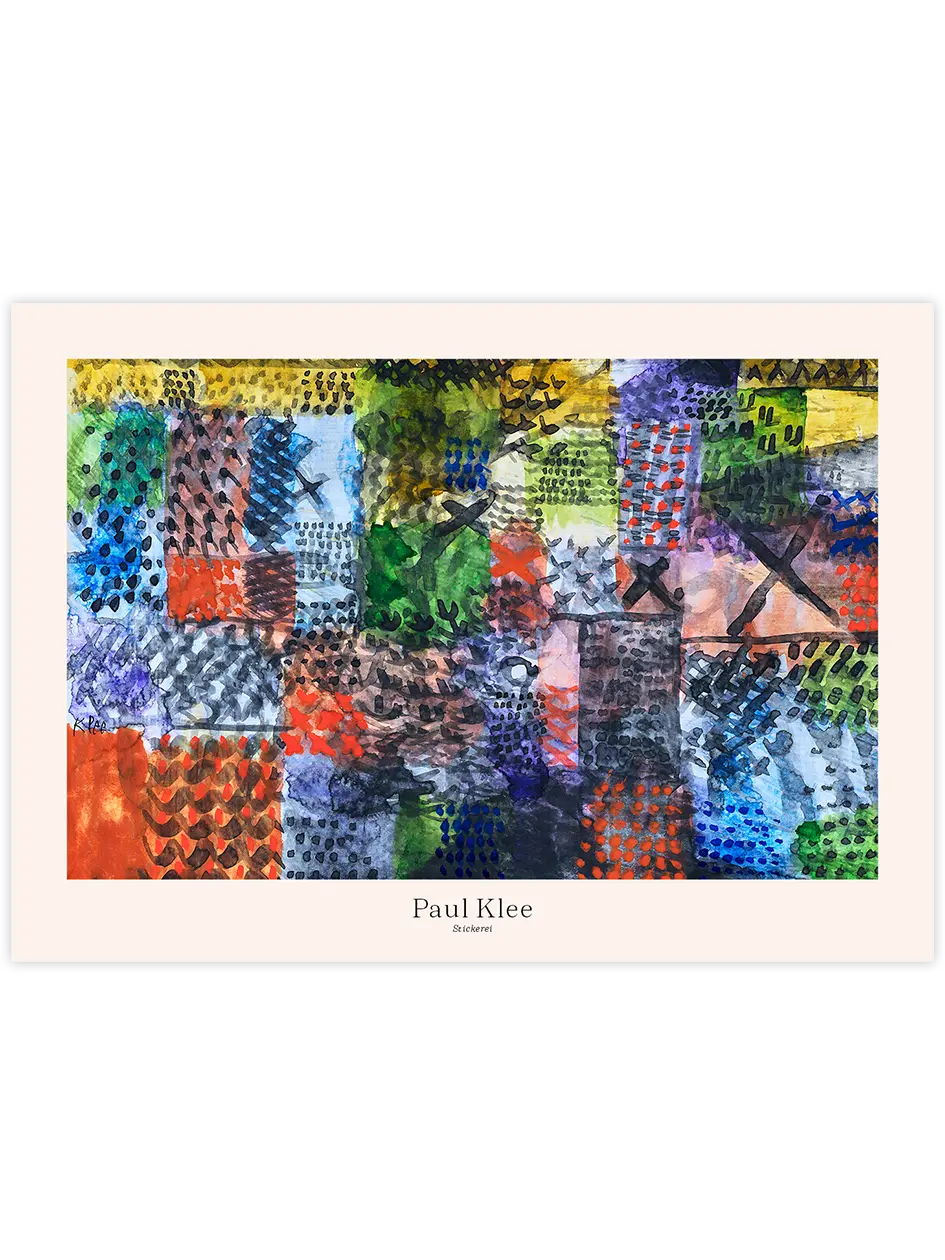 Klee Nakış - Art Print Ünlü Ressamlar Poster