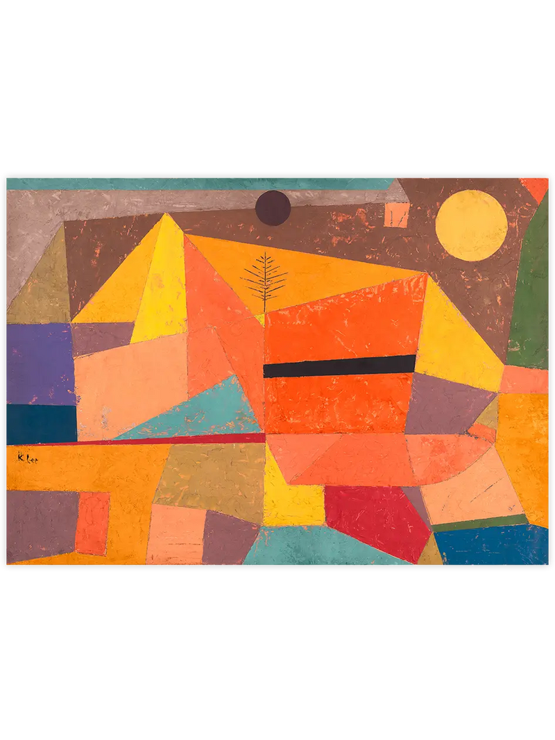 Klee Joyful Mountain Landscape - Art Print Ünlü Ressamlar Poster