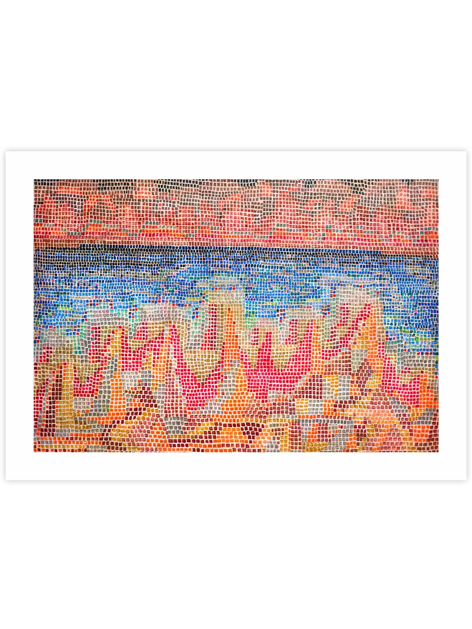 Paul Klee Cliffs by the Sea - Art Print