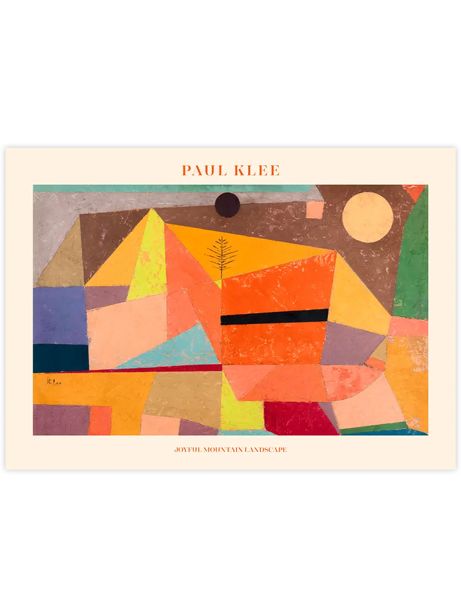 Klee Joyful Mountain Landscape - Art Print Ünlü Ressamlar Poster