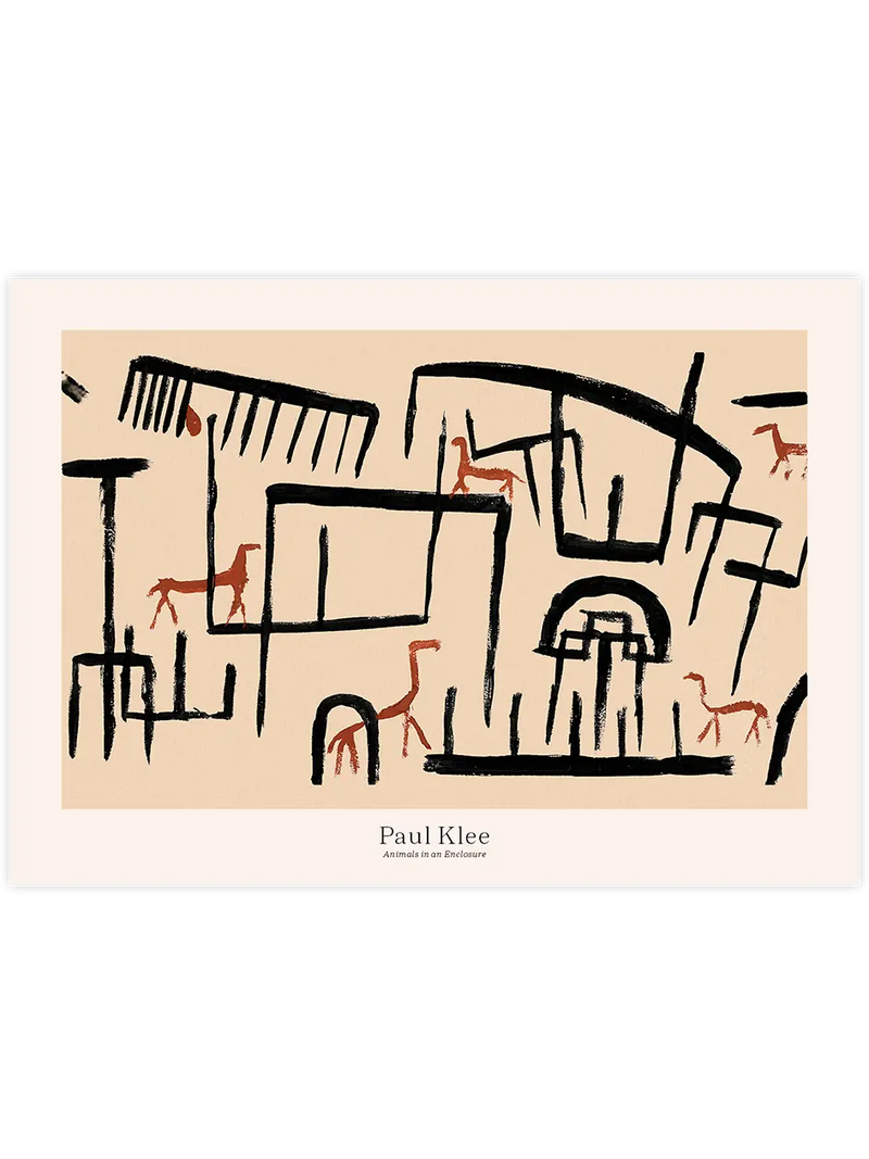 Klee Animals in an Enclosure - Art Print Ünlü Ressamlar Poster