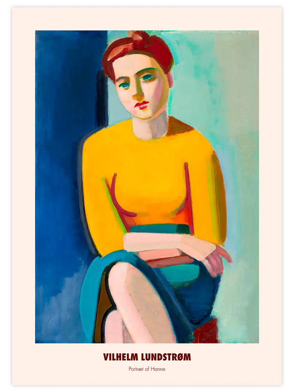 Vilhelm Lundstrom Portrait of Hanne - Art Print Ünlü Ressamlar Poster