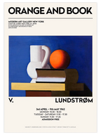 Vilhelm Lundstrom Orange And Book Afiş - Art Print