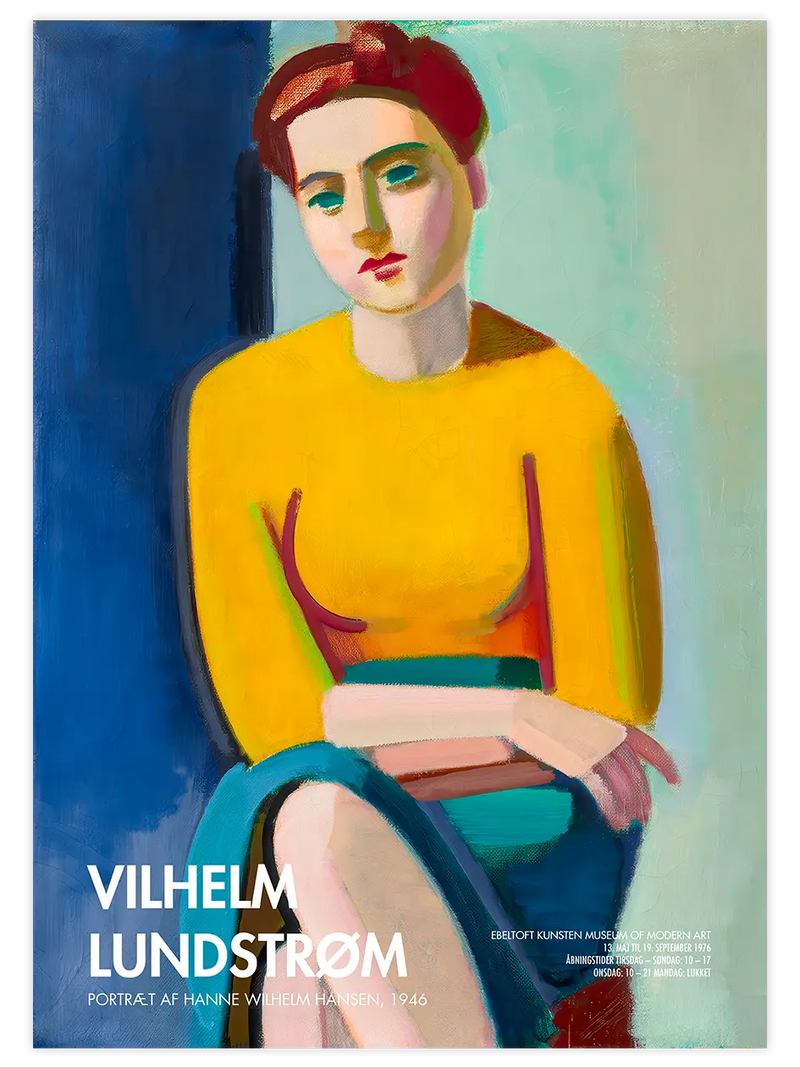 Vilhelm Lundstrom Portrait of Hanne Afiş - Art Print Ünlü Ressamlar Poster