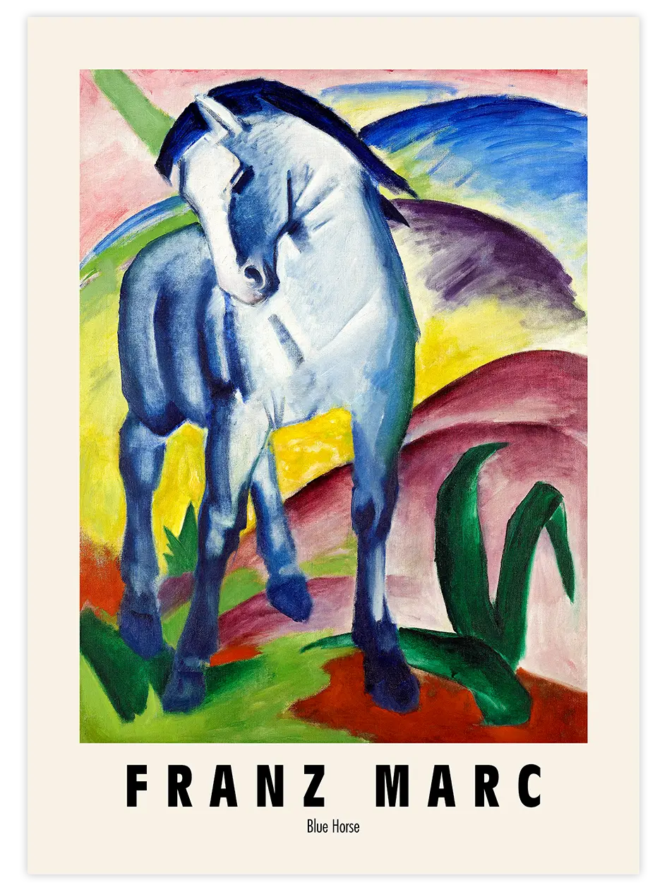 Franz Marc Blue Horse - Art Print Ünlü Ressamlar Poster