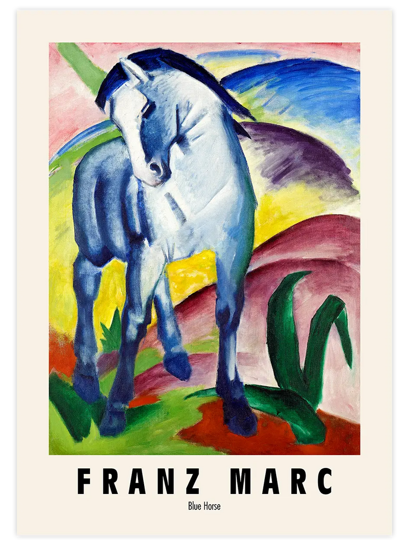 Franz Marc Blue Horse - Art Print Ünlü Ressamlar Poster