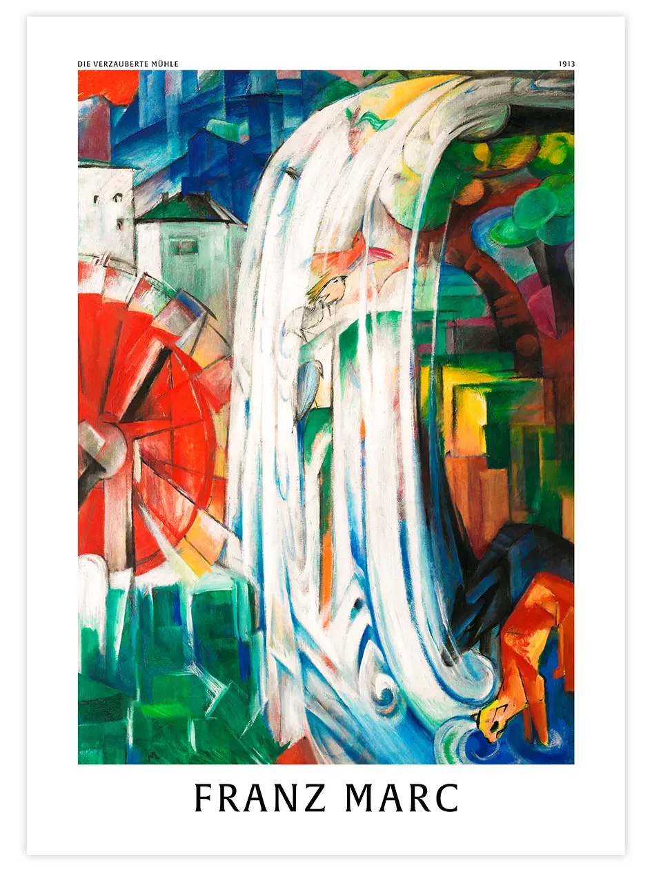 Franz Marc The Waterfall - Art Print Ünlü Ressamlar Poster