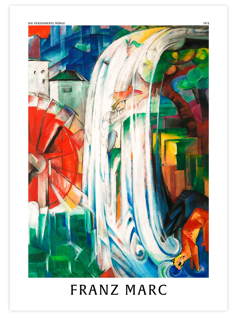 Franz Marc The Waterfall - Art Print Ünlü Ressamlar Poster