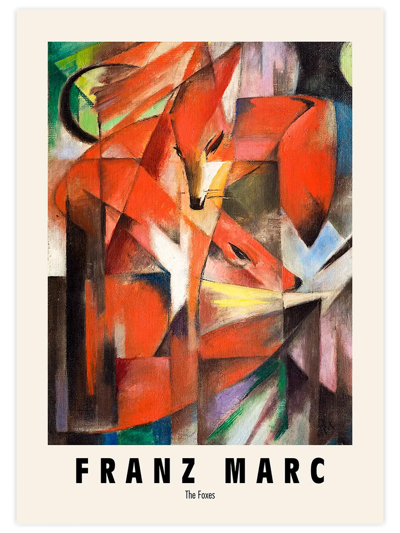 Franz Marc The Foxes - Art Print Ünlü Ressamlar Poster