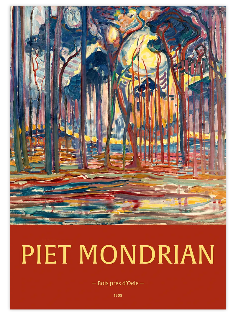 Mondrian Bois Près d'Oele - Art Print Ünlü Ressamlar Poster