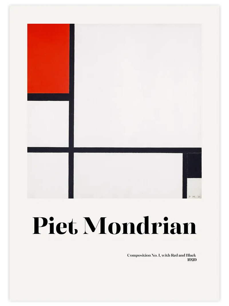 Mondrian Composition No.1 - Art Print Ünlü Ressamlar Poster