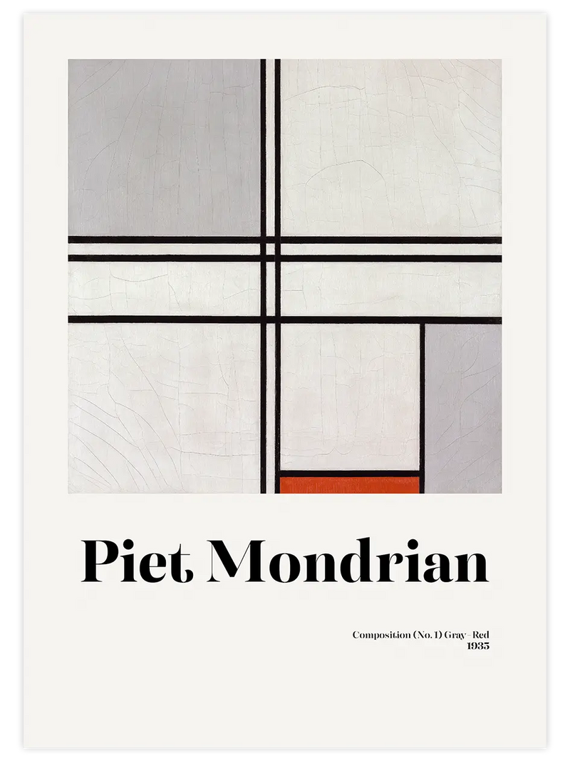 Mondrian Composition No.1 - Art Print Ünlü Ressamlar Poster