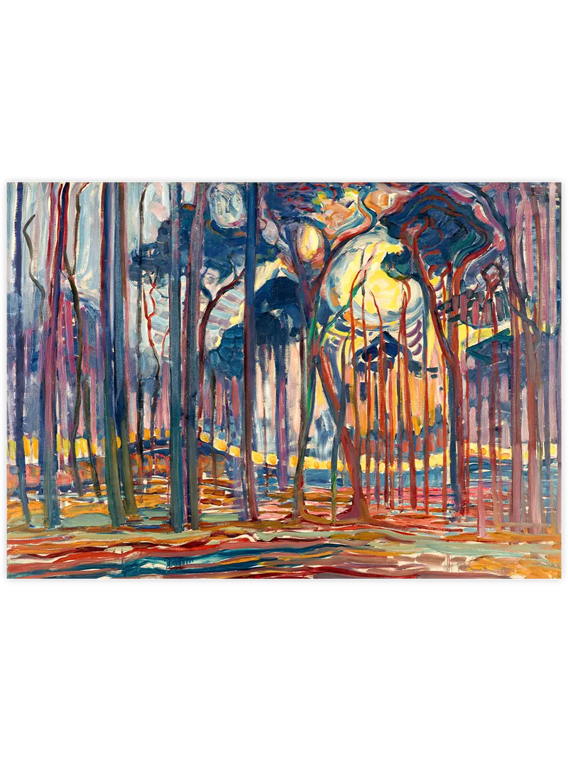 Mondrian Woods Near Oele - Art Print Ünlü Ressamlar Poster