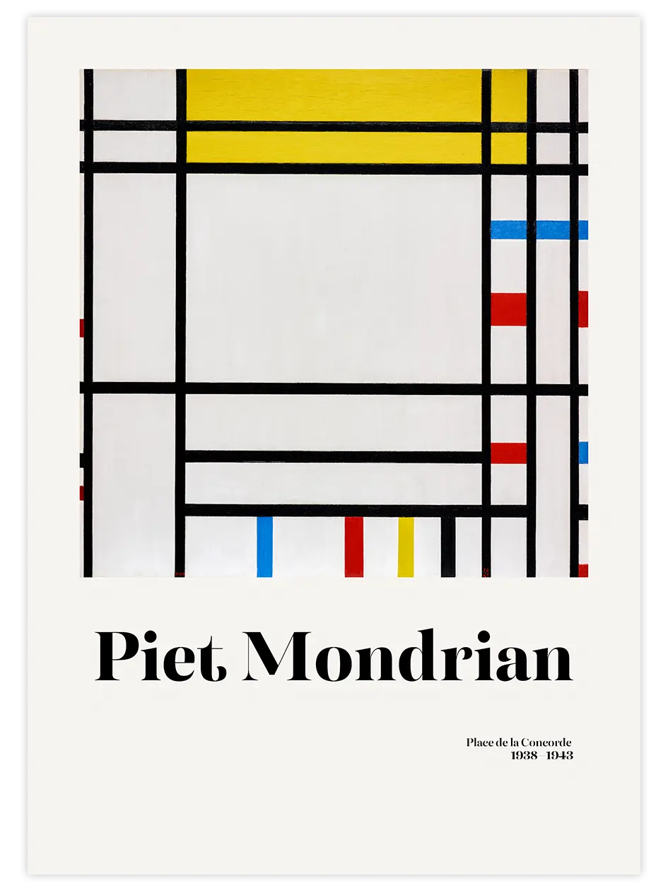 Mondrian Place De La Concorde - Art Print Ünlü Ressamlar Poster