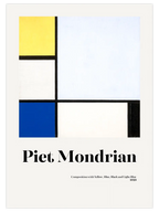 Mondrian Composition With Yellow - Art Print