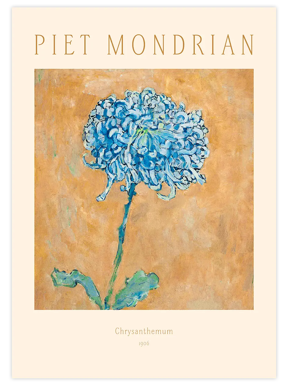 Piet Mondrian Chrysanthemum - Art Print Ünlü Ressamlar Poster