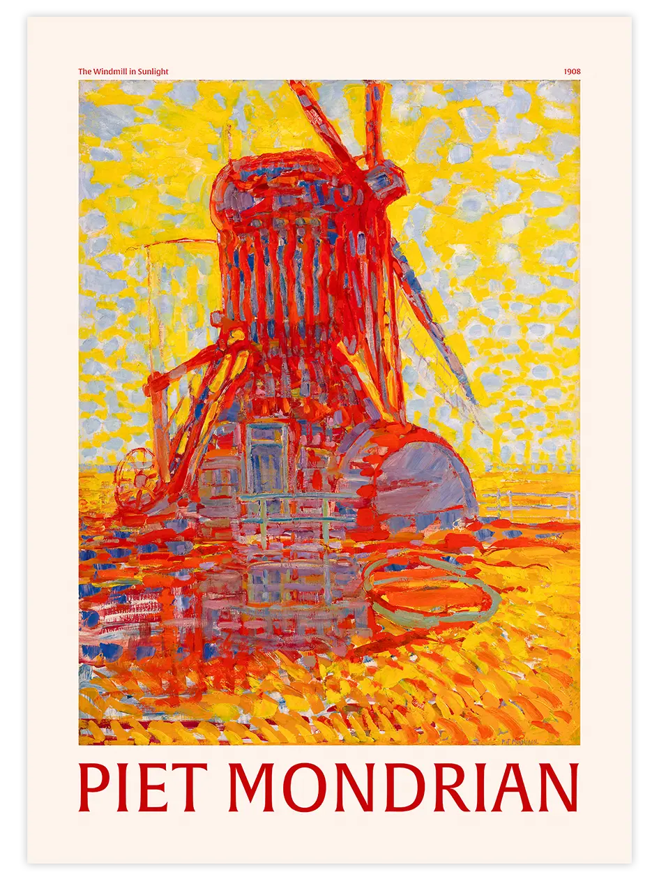 Mondrian The Windmill in Sunlight - Art Print Ünlü Ressamlar Poster