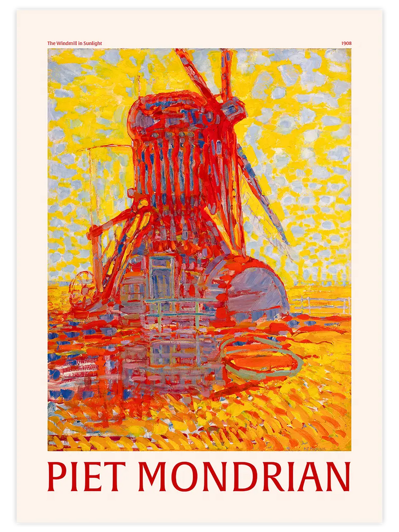 Mondrian The Windmill in Sunlight - Art Print Ünlü Ressamlar Poster