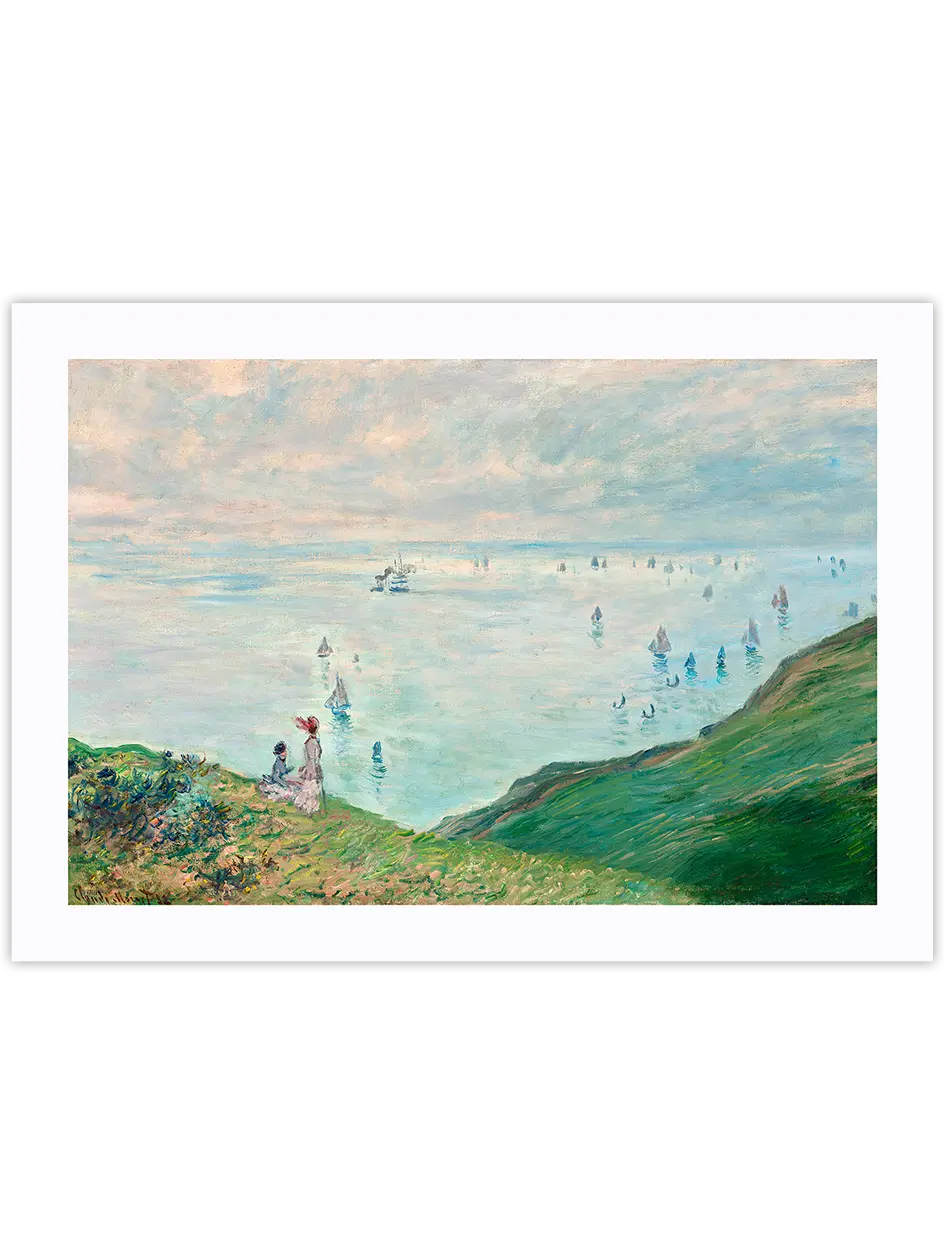 Monet Cliffs at Pourville - Art Print Ünlü Ressamlar Poster