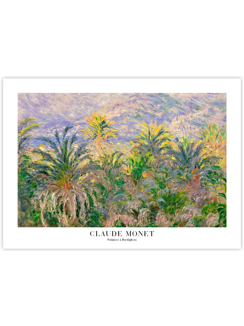 Monet Palmiers à Bordighera - Art Print Ünlü Ressamlar Poster