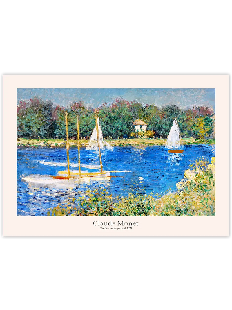 Monet Argenteuil’de Sen Nehri - Art Print Ünlü Ressamlar Poster