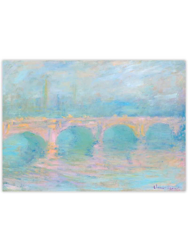 Monet Waterloo Bridge, London, at Sunset - Art Print Ünlü Ressamlar Poster