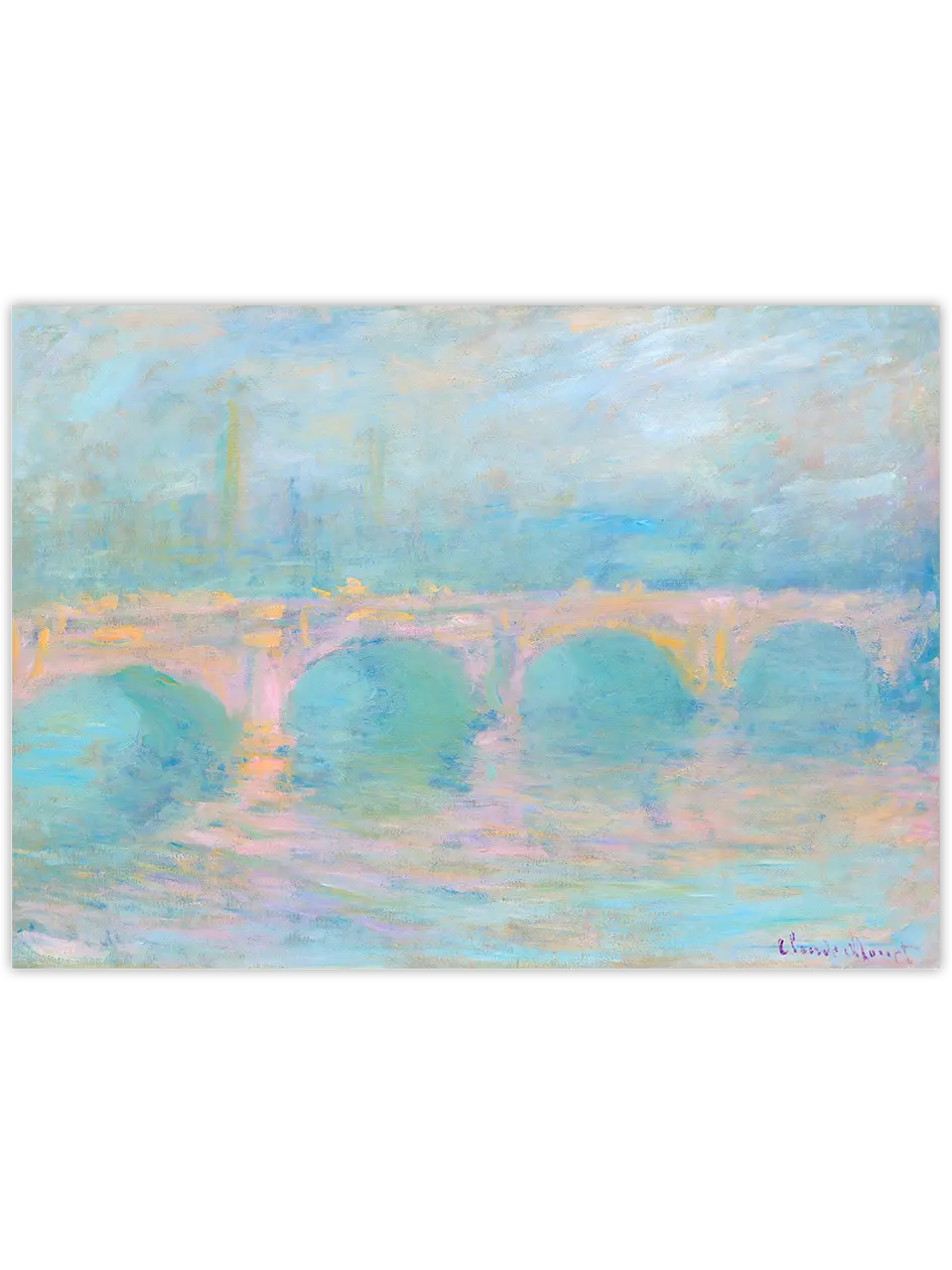 Monet Waterloo Bridge, London, at Sunset - Art Print Ürün ana görseli