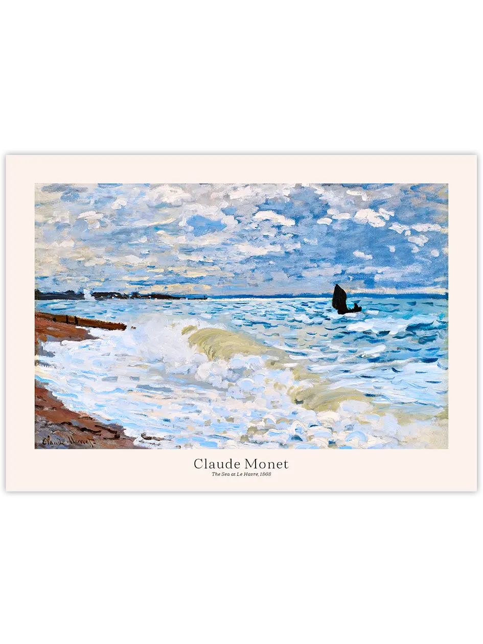 Monet The Sea at the Havre - Art Print Ürün ana görseli