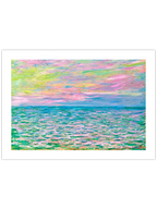 Monet Sunset at Pourville, Open Sea - Art Print