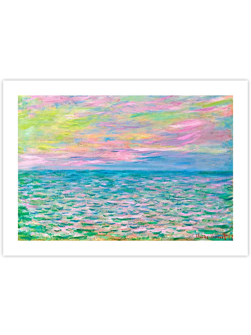 Monet Sunset at Pourville, Open Sea - Art Print Ünlü Ressamlar Poster