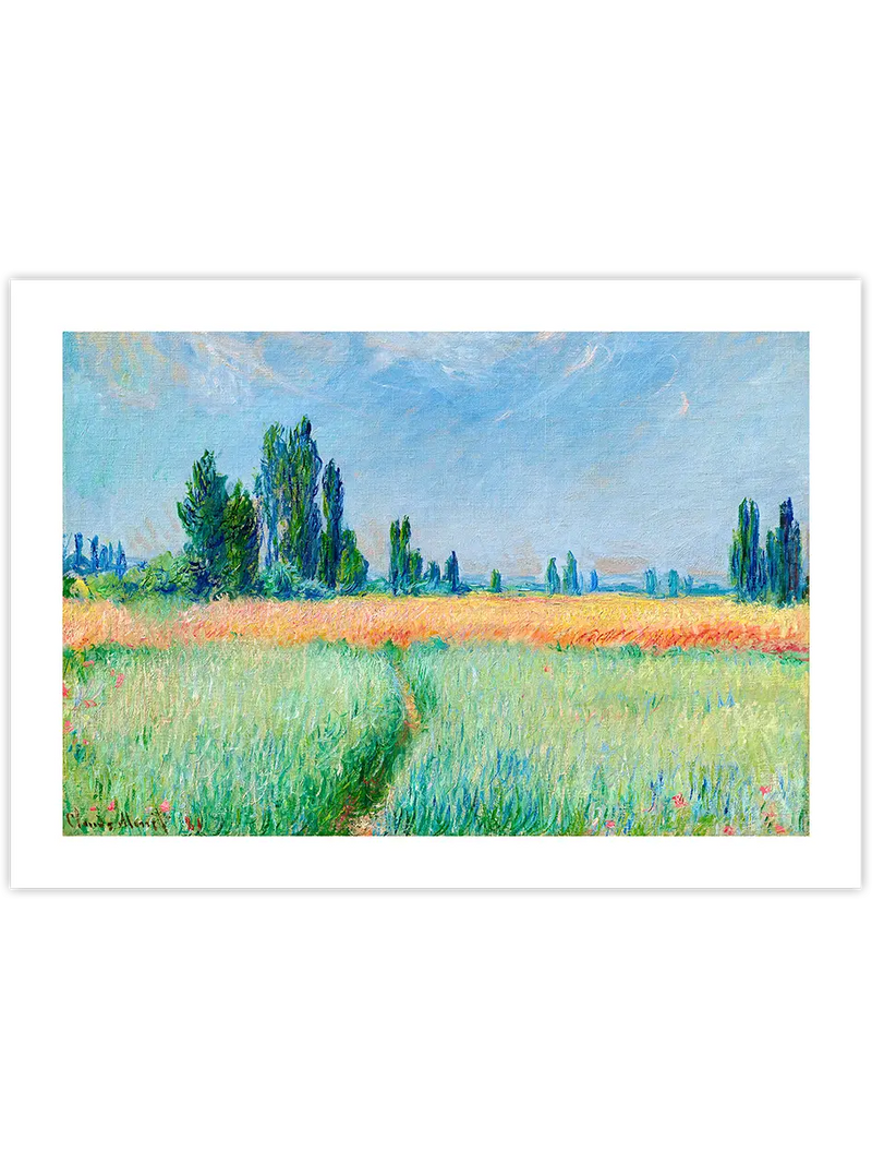 Monet Wheatfield - Art Print Ünlü Ressamlar Poster
