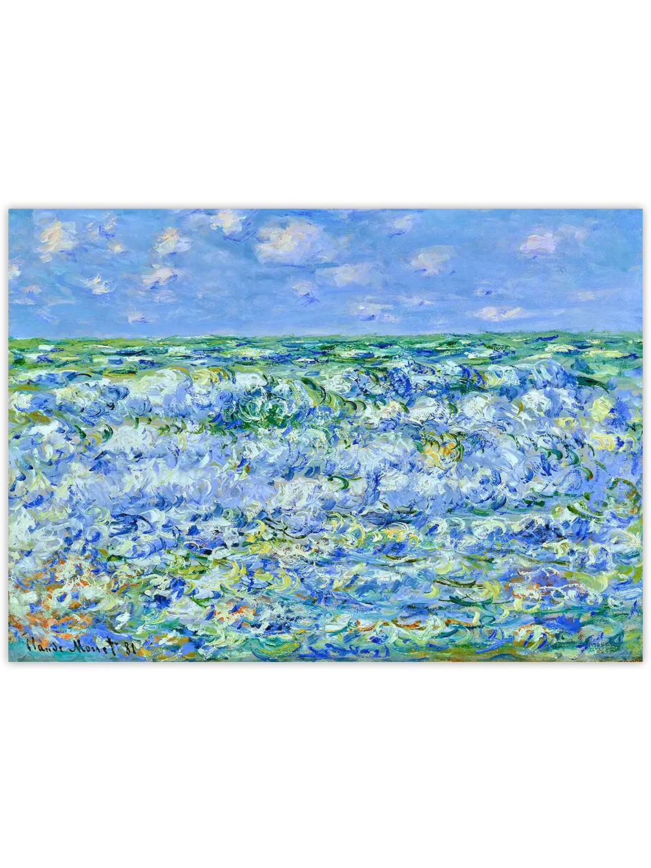 Monet Waves Breaking - Art Print